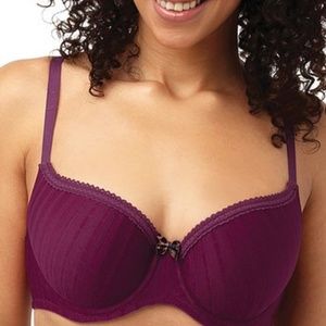 Cleo by Panache Burgundy Maddie Balconette Bra 38F
